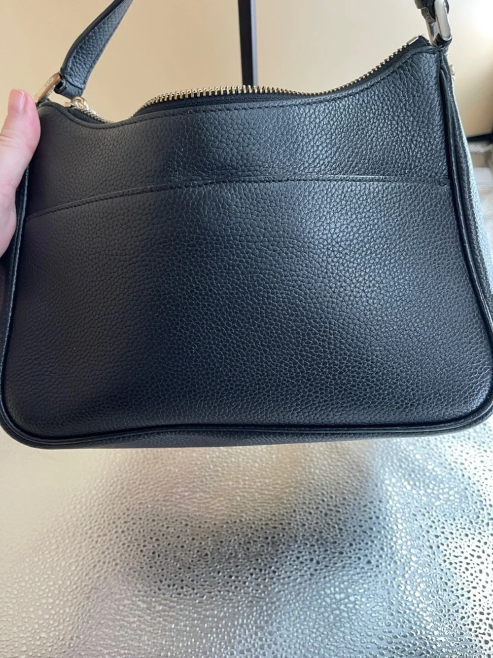 kate spade black pebbled leather crossbody shoulder bag